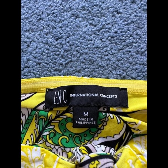 INC International Concepts Women's Multicolor Paisley Tube Top Blouse Size M - Picture 2 of 3